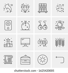 16 Business Universal Icons Vector. Creative Icon Illustration to use in web and Mobile Related project.