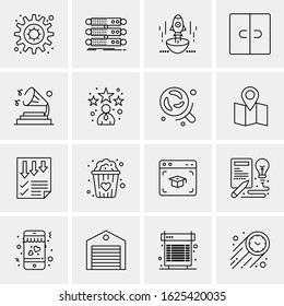 16 Business Universal Icons Vector. Creative Icon Illustration to use in web and Mobile Related project.