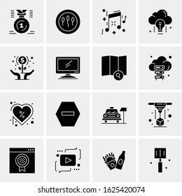 16 Business Universal Icons Vector. Creative Icon Illustration to use in web and Mobile Related project.