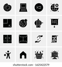 16 Business Universal Icons Vector. Creative Icon Illustration to use in web and Mobile Related project.
