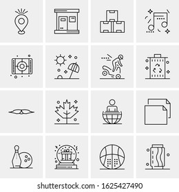 16 Business Universal Icons Vector. Creative Icon Illustration to use in web and Mobile Related project.