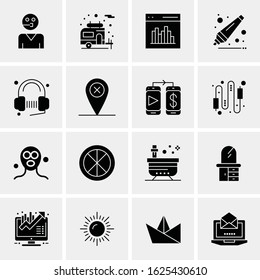 16 Business Universal Icons Vector. Creative Icon Illustration to use in web and Mobile Related project.