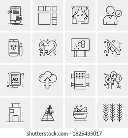 16 Business Universal Icons Vector. Creative Icon Illustration to use in web and Mobile Related project.