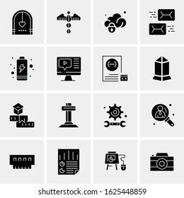 16 Business Universal Icons Vector. Creative Icon Illustration to use in web and Mobile Related project.