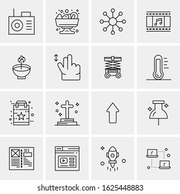 16 Business Universal Icons Vector. Creative Icon Illustration to use in web and Mobile Related project.