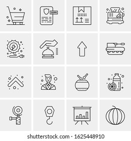 16 Business Universal Icons Vector. Creative Icon Illustration to use in web and Mobile Related project.