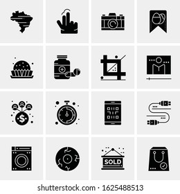 16 Business Universal Icons Vector. Creative Icon Illustration to use in web and Mobile Related project.