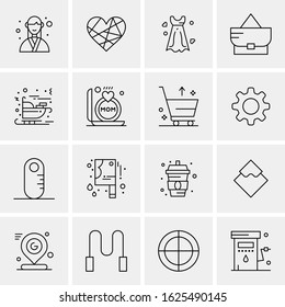 16 Business Universal Icons Vector. Creative Icon Illustration to use in web and Mobile Related project.