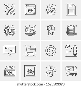 16 Business Universal Icons Vector. Creative Icon Illustration to use in web and Mobile Related project.
