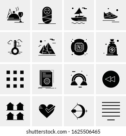 16 Business Universal Icons Vector. Creative Icon Illustration to use in web and Mobile Related project.