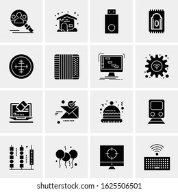 16 Business Universal Icons Vector. Creative Icon Illustration to use in web and Mobile Related project.