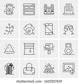 16 Business Universal Icons Vector. Creative Icon Illustration to use in web and Mobile Related project.