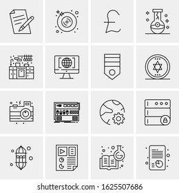16 Business Universal Icons Vector. Creative Icon Illustration to use in web and Mobile Related project.