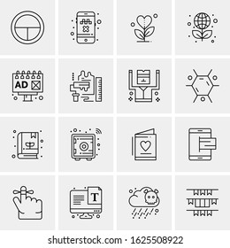 16 Business Universal Icons Vector. Creative Icon Illustration to use in web and Mobile Related project.
