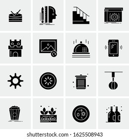16 Business Universal Icons Vector. Creative Icon Illustration to use in web and Mobile Related project.