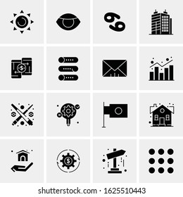16 Business Universal Icons Vector. Creative Icon Illustration to use in web and Mobile Related project.