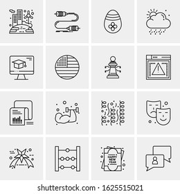 16 Business Universal Icons Vector. Creative Icon Illustration to use in web and Mobile Related project.