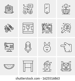 16 Business Universal Icons Vector. Creative Icon Illustration to use in web and Mobile Related project.