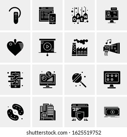 16 Business Universal Icons Vector. Creative Icon Illustration to use in web and Mobile Related project.