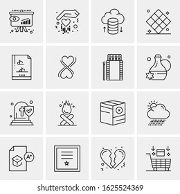 16 Business Universal Icons Vector. Creative Icon Illustration to use in web and Mobile Related project.