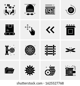 16 Business Universal Icons Vector. Creative Icon Illustration to use in web and Mobile Related project.