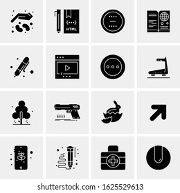 16 Business Universal Icons Vector. Creative Icon Illustration to use in web and Mobile Related project.