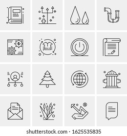 16 Business Universal Icons Vector. Creative Icon Illustration to use in web and Mobile Related project.