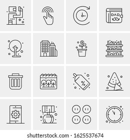 16 Business Universal Icons Vector. Creative Icon Illustration to use in web and Mobile Related project.