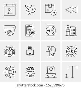 16 Business Universal Icons Vector. Creative Icon Illustration to use in web and Mobile Related project.