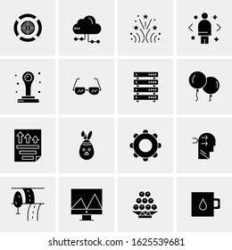 16 Business Universal Icons Vector. Creative Icon Illustration to use in web and Mobile Related project.
