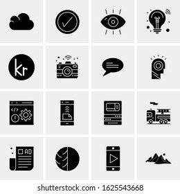 16 Business Universal Icons Vector. Creative Icon Illustration to use in web and Mobile Related project.