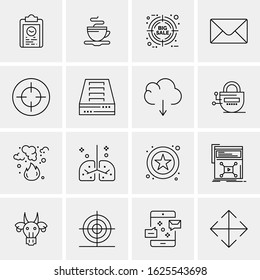16 Business Universal Icons Vector. Creative Icon Illustration to use in web and Mobile Related project.
