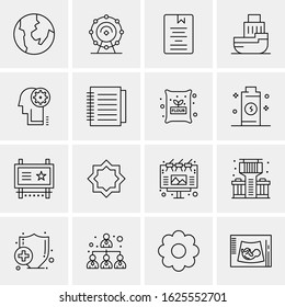 16 Business Universal Icons Vector. Creative Icon Illustration to use in web and Mobile Related project.