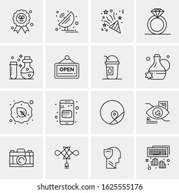 16 Business Universal Icons Vector. Creative Icon Illustration to use in web and Mobile Related project.