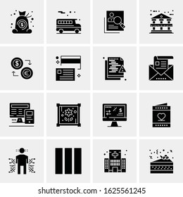 16 Business Universal Icons Vector. Creative Icon Illustration to use in web and Mobile Related project.