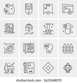 16 Business Universal Icons Vector. Creative Icon Illustration to use in web and Mobile Related project.