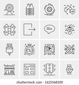 16 Business Universal Icons Vector. Creative Icon Illustration to use in web and Mobile Related project.