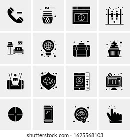 16 Business Universal Icons Vector. Creative Icon Illustration to use in web and Mobile Related project.