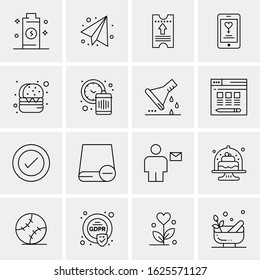 16 Business Universal Icons Vector. Creative Icon Illustration to use in web and Mobile Related project.