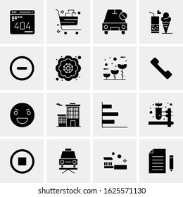 16 Business Universal Icons Vector. Creative Icon Illustration to use in web and Mobile Related project.