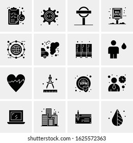 16 Business Universal Icons Vector. Creative Icon Illustration to use in web and Mobile Related project.