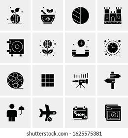 16 Business Universal Icons Vector. Creative Icon Illustration to use in web and Mobile Related project.