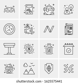 16 Business Universal Icons Vector. Creative Icon Illustration to use in web and Mobile Related project.