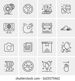 16 Business Universal Icons Vector. Creative Icon Illustration to use in web and Mobile Related project.