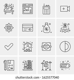 16 Business Universal Icons Vector. Creative Icon Illustration to use in web and Mobile Related project.