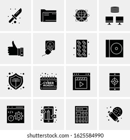 16 Business Universal Icons Vector. Creative Icon Illustration to use in web and Mobile Related project.