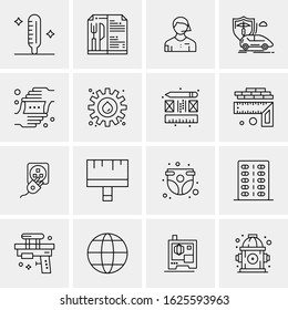 16 Business Universal Icons Vector. Creative Icon Illustration to use in web and Mobile Related project.