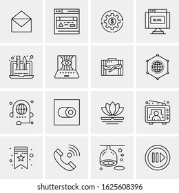16 Business Universal Icons Vector. Creative Icon Illustration to use in web and Mobile Related project.