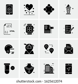 16 Business Universal Icons Vector. Creative Icon Illustration to use in web and Mobile Related project.