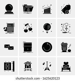 16 Business Universal Icons Vector. Creative Icon Illustration to use in web and Mobile Related project.